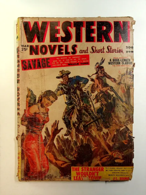 Western Novel and Short Stories Pulp Mar 1954 Vol. 14 #3 FR TRIMMED