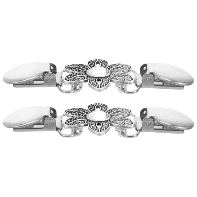Clips Cardigan Vintage 4PC - Pinces à Pull Broche Rétro Pour Femme