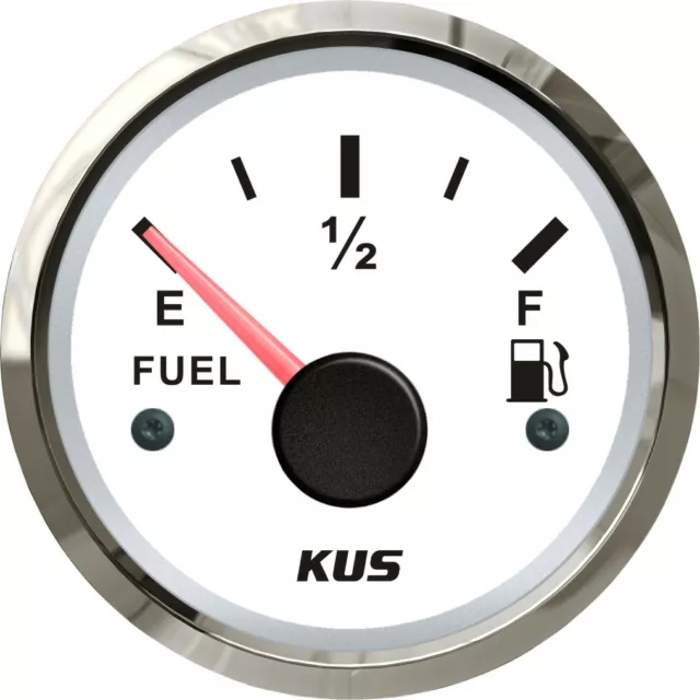 KUS Instrumente Fuel Oil Füllstandsanzeige Messanzeige 0-190Ohm Edelstahl Weiss