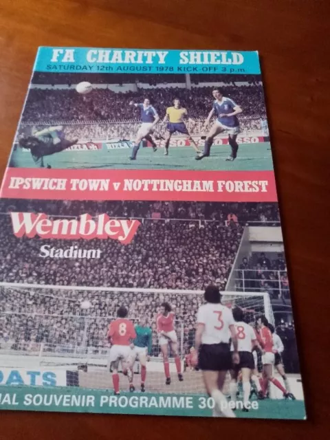 1978 Charity Shield Programme - Ipswich Town V Nottingham Forest