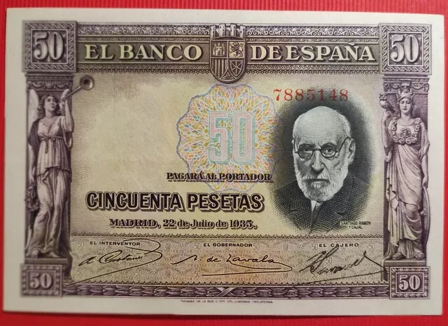 Excelente Billete 50 Pesetas 1935 Sin Circular / Apresto /Unc/Sin Serie