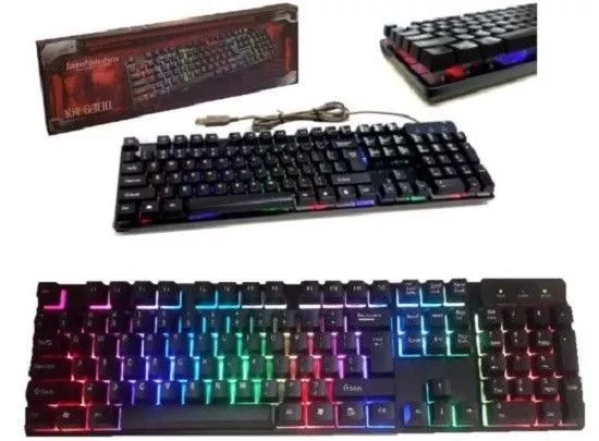 Tastiera Gaming Led Keyboard Retro Illuminata Multicolor Rgb Pc Computer