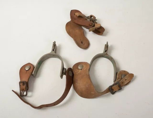 Crockett Spurs w/Textan Leather 2768 (A3L) Cowboy (JSF6) Star Plated Bronco