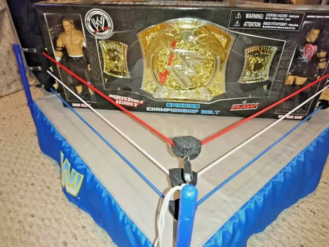 WWE Raw Spinning Championship Belt Jakks John Cena vs Rob Van Dam MOC/BNIB