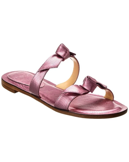 Alexandre Birman Clarita Leather Sandal Women's Metallic 36.5