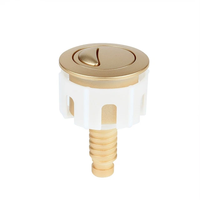 Bouton Chasse D'eau Doré 48 Mm - Double Chasse (plein/demi) - Économie D'eau - Plastique Durable