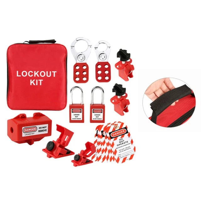 FOR LOCKOUT/TAGOUT VALVE Lock Kit Safety Padlocks Latch And Breaker ...