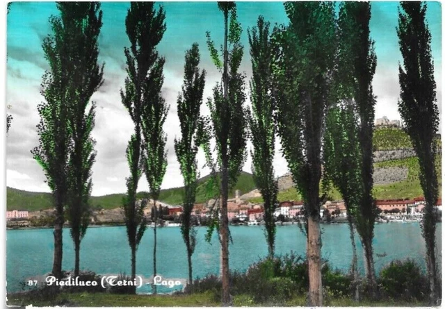 CARTOLINA DI TERNI ,LAGO DI PIEDILUCO - ACQUARELLATA non viaggiata