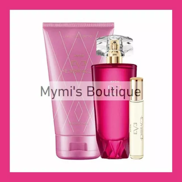 EVE EMBRACE lot eau de parfum + lotion hydratante + mini vapo de sac AVON