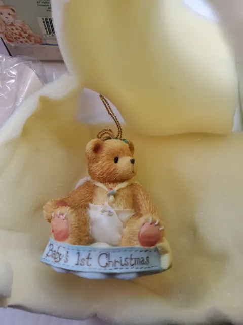 1995 Enesco Cherished Teddies Baby's First Christmas Hanging Ornament 141240