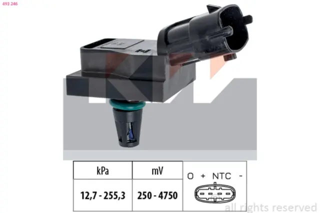 Sensore Pressione Tubo Aspirapolvere KW Made in Italy - OE Equivalente 493 246 per OPEL MOVANO 2