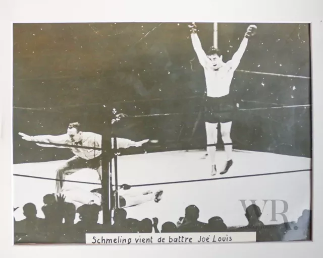 BOXE 1936 - Grande Photo de presse 30x40cm - Schmeling / Luis