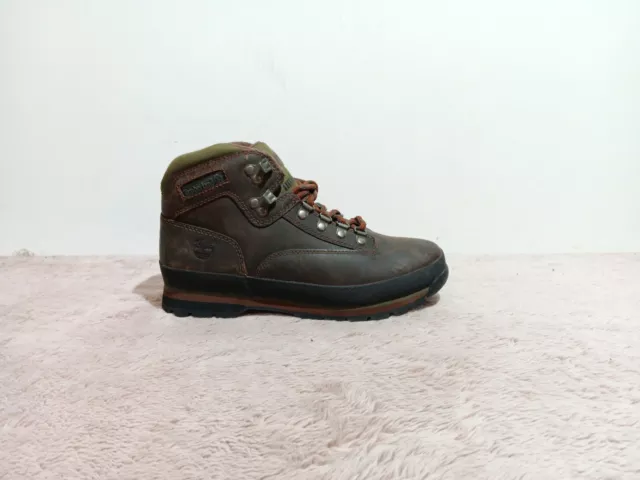 TIMBERLAND EURO HIKER Trail Boots Womens Size 10 Brown Leather Lace Up ...