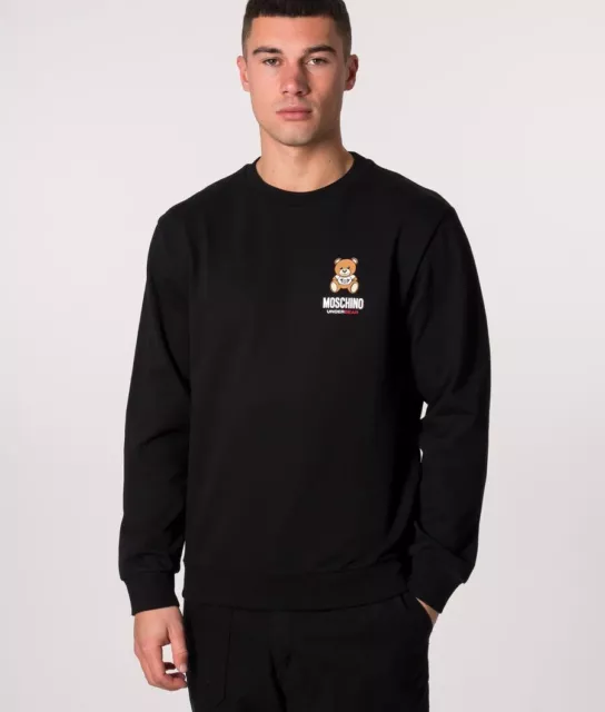 Moschino Teddy Logo Sweatshirt and Joggers Tracksuit in black Size S RRP £435