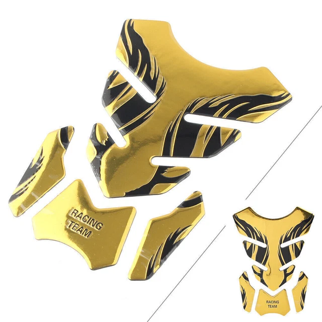 Motorcycle Tank Pad Gel Oil Gas Fuel Protector Fishbone Decal Sticker GO