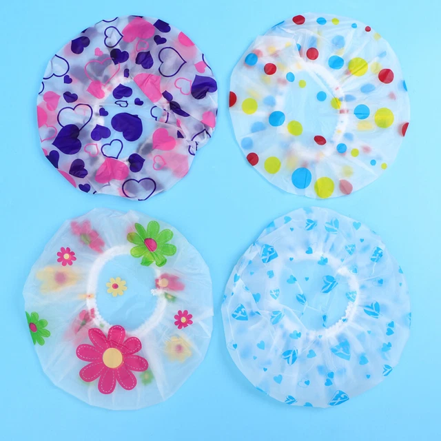 Gorra de ducha impermeable baño sombrero de ducha sombrero de baño reutilizable sombrero de baño 10 para viajar a casa