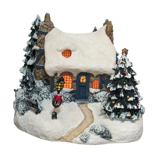 THOMAS KINKADE STONEHEARTH Hutch Lighted Christmas Village House