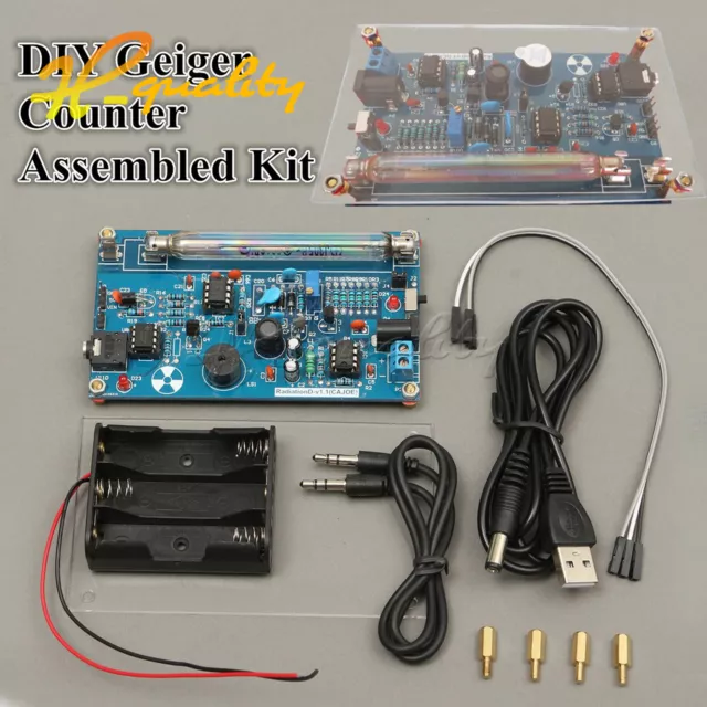 DIY Nuclear Radiation Detector GM Tube Assembled Geiger Counter Kit