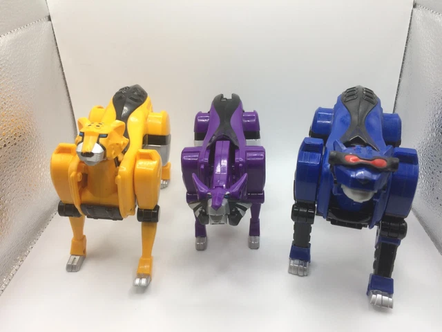 BANDAI POWER RANGERS Jungle Fury cheetah and leopard Zord Geki Purple