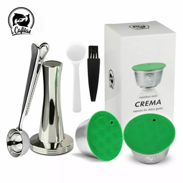 Steel Reusable Refillable Coffee Pod Capsule Tamper For Dolce Gusto Machine 2