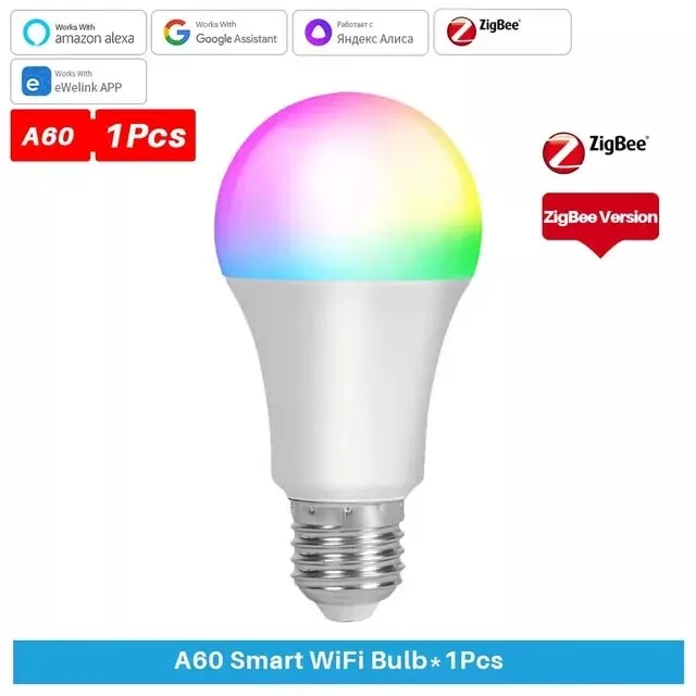 Zigbee Birne Lampe E27 9W LED RGB CW WW Warmweiß Kaltweiß Google Alexa IoBroker