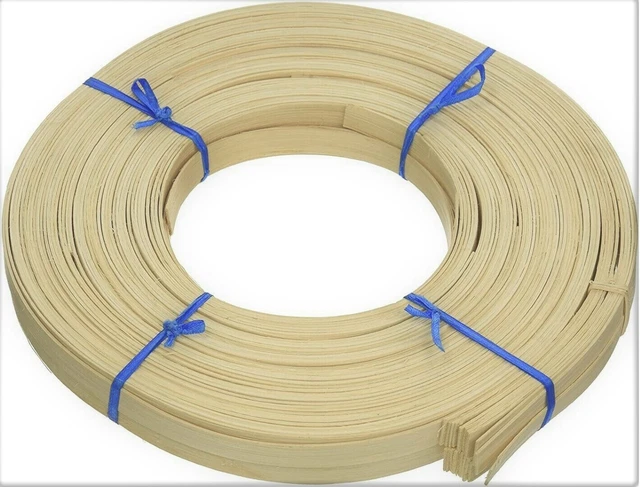Silla de caña plana de 1/4" asiento de bobina de tejido cesta de fabricación jarrón 1 lb natural