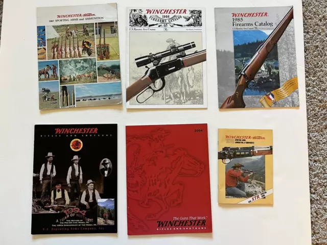 6 Vintage WINCHESTER Catalogs 1967-1978-984-1985-1994-2006