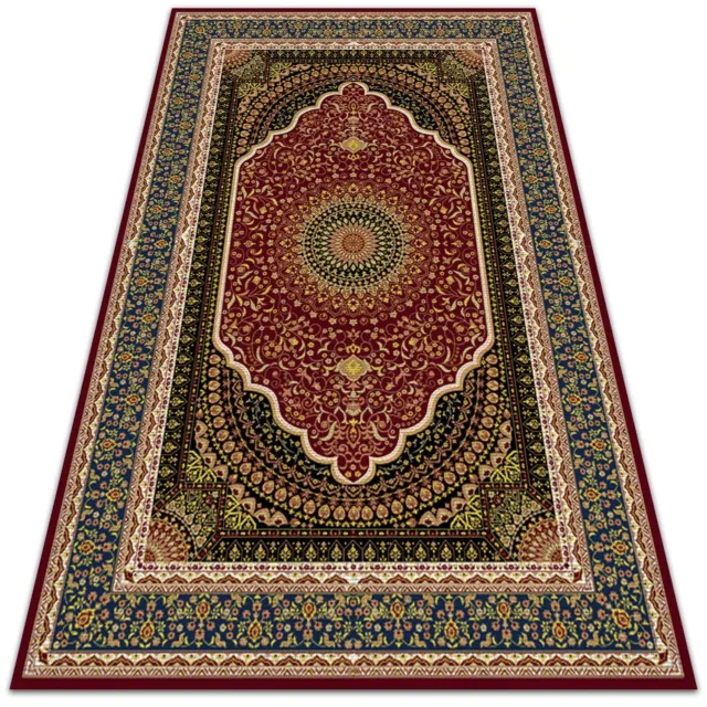 Patio Outdoor Garden Vinyl Large Decor Mat Carpet Rug Hindu mandalas 150x225