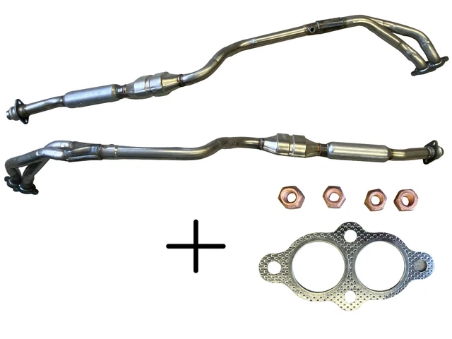 Katalysator Flexrohr Reparaturrohr Auspuff Hosenrohr Durchmesser: 60,5mm Länge:145mm 7574916 Edelstahlgewebe Flexstück inkl. Dichtsatz Dichtring und Schrauben für 1er / 3er E81 E87 E88 E90 E91 E92 E93