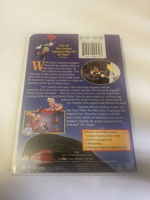 Pinocchio (DVD, 1999, Limited Issue) 2