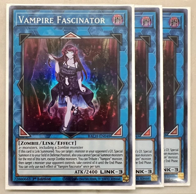 X3 Vampire Fascinator (BACH-EN048, Super Rare) YUGIOH NEW