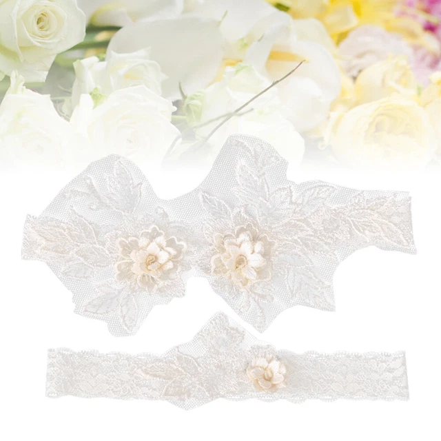 2 pz western matrimonio sposa collant pizzo sposa piede decorazione floreale ornamenti
