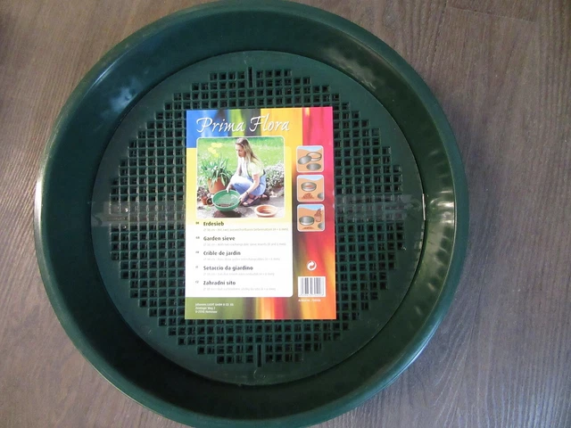 Erdesieb rund mit 2 Siebeinsätzen Sand Garten Blumenerde Sieb 4 und 6 mm Ø 38 cm