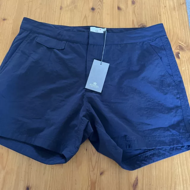 Sunspel tailored Swim Shorts Trunks Navy Blue Size 33 Waist New With Tags