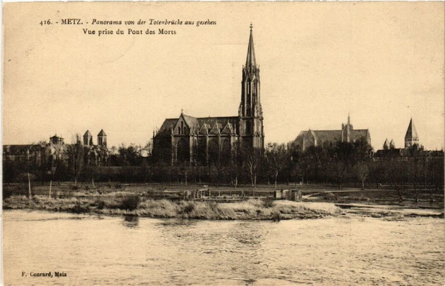 CPA AK METZ Panorama von der Totenbrucke aus gesehen Vue prise du Pont (455029)