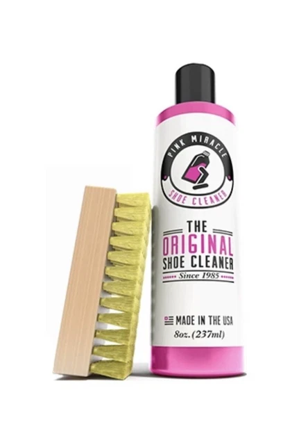 Pink Miracle Original Shoe Cleaner 8 Oz. Fabric Cleaner for Leather Vinyl Suede