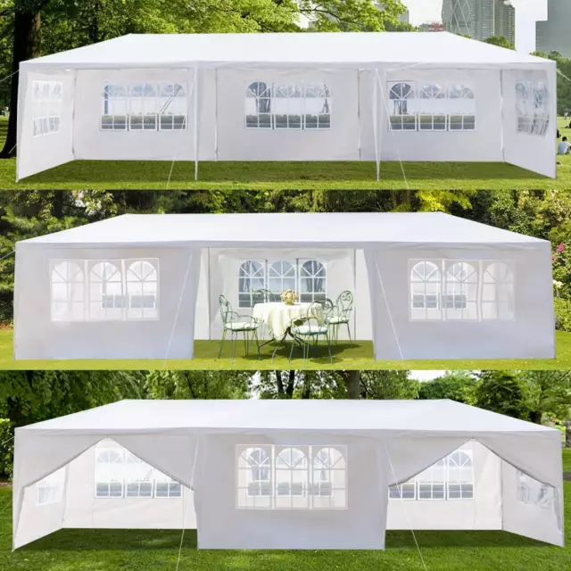 3x9M Heavy Duty Gazebo Marquee Canopy Waterproof Garden Patio Party Tent 3 Style