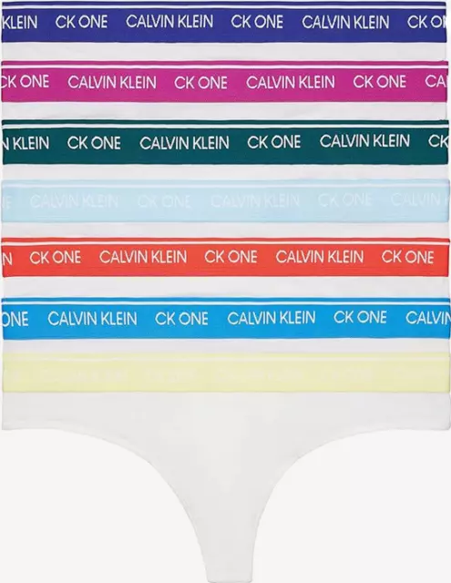 CALVIN KLEIN CK ONE Womens Thong Underwear 7 Pack Assorted Size Small $55 - NWT