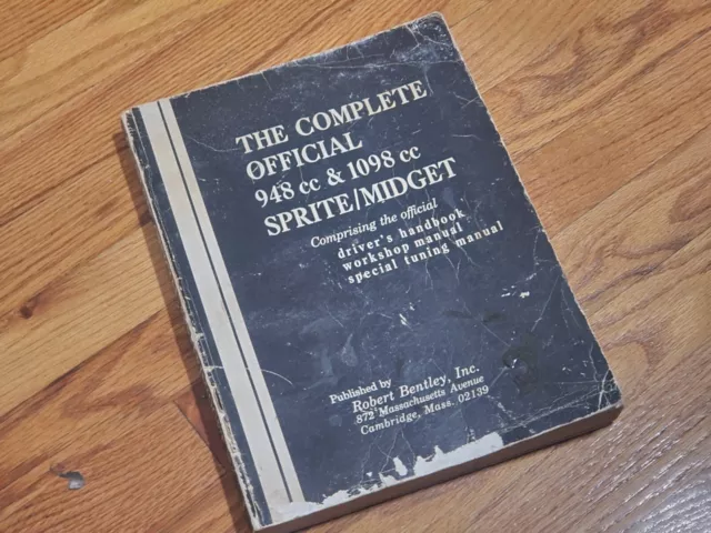 Original 1967 Complete Official 948 +1098 Sprite/ MG Midget Manual - Bentley