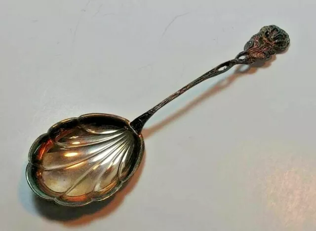 Antique Rose Sugar Shell Antiko 90 Silver Plate Germany