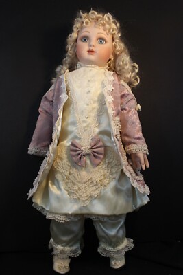 Franklin Heirloom Doll - Vintage reproduction Bru  - 21" Porcelain Doll - Blonde