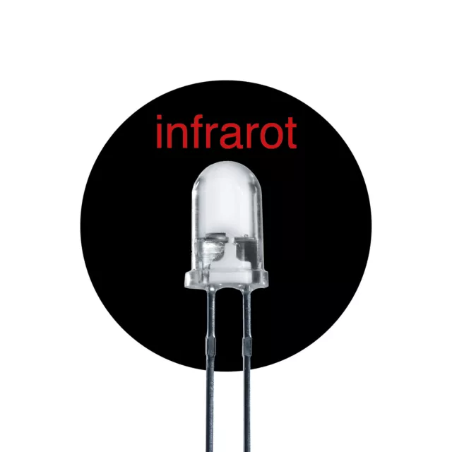 20 x LUMETHEUS LED Diode klar 5 mm IR infrarot 20mcd Leuchtdiode rund klar 2 Pin