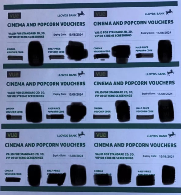 vue cinema tickets 6 - valid until 15/08/2024 vue cinema tickets 6 - valid until 15/08/2024