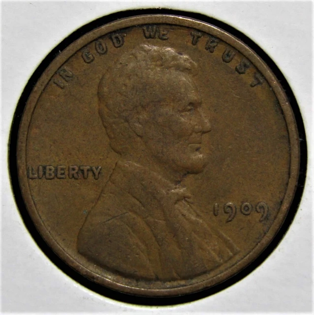 1909 P US Lincoln Wheat Penny 1 Cent Copper Coin (X)