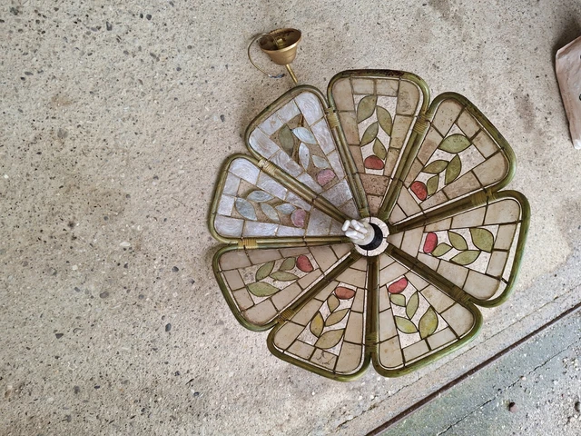 Lampadario Modernariato Bamboo Diam.50