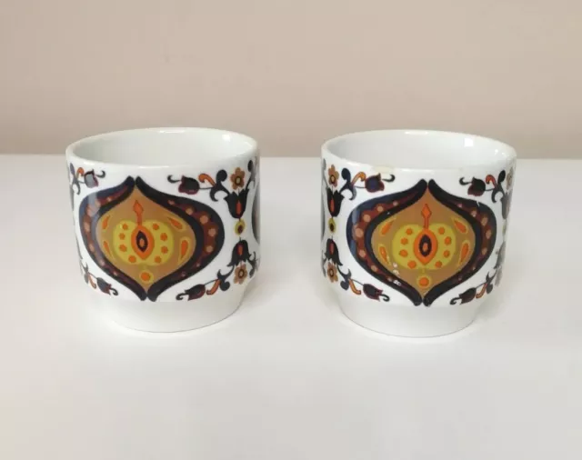 Midwinter Kismet Egg Cups X 2 Staffordshire Pottery