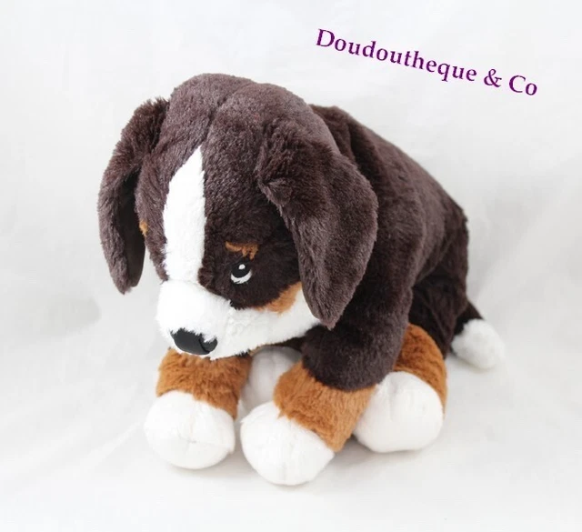 PELUCHE CHIEN IKEA marron blanc Hoppig chien de chasse 39 cm