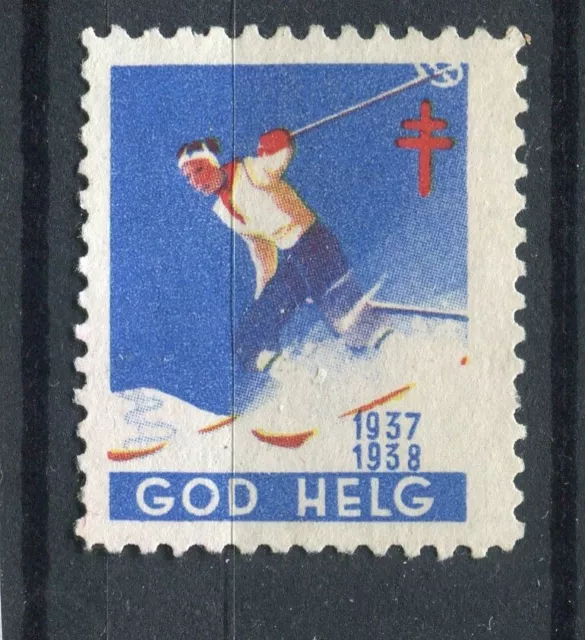 SWEDEN; 1937 early God Helg Christmas Charity Stamp fine used value