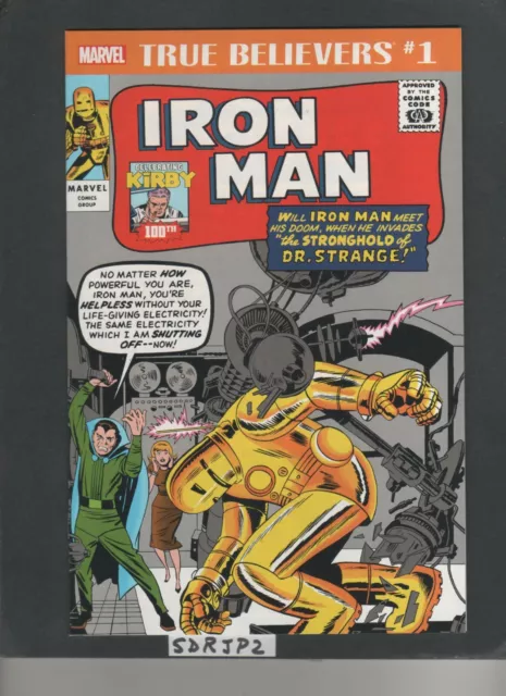 TRUE BELIEVERS IRON MAN #1 NM REPRINTS TALES OF SUSPENSE #40 & 41 KIRBY 100th