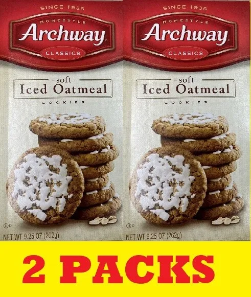2x Archway Homestyle Classics Soft Iced Oatmeal Cookies 9.25 Oz - 2 BOXES PACKS